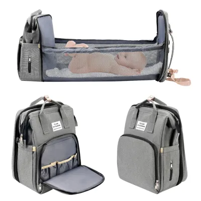 Diaper Bag BackpackBaby Diaper BagsMultifunctional Diaper BackpackLarge Capacity Baby BagTravel Baby Bag For Moms DadsWaterproof Changing Bag Backpack