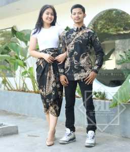 HN MODE - Couple kemeja batik motif coin mix rok lilit / couple kemeja batik motif terbaru