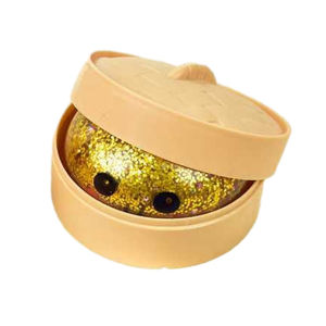 SG 2026 Glitter Dumpling Squishy Stress Relief Toy BPA Free Glitter for Office Home Relaxation Dumpling + Steamer Set