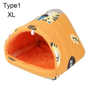 WUXU Soft Comfortable Rabbit Squirrel Mini Cage Hamster House Guinea Pig Nest Small Animal Sleeping Bed Warm Mat