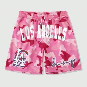 2025 Quần short mùa hè mới cho nam Los Angeles LA thoáng khí thấm hút mồ hôi nhanh khô quần thể thao rộng rãi quần short bãi biển ngoài trời thời trang