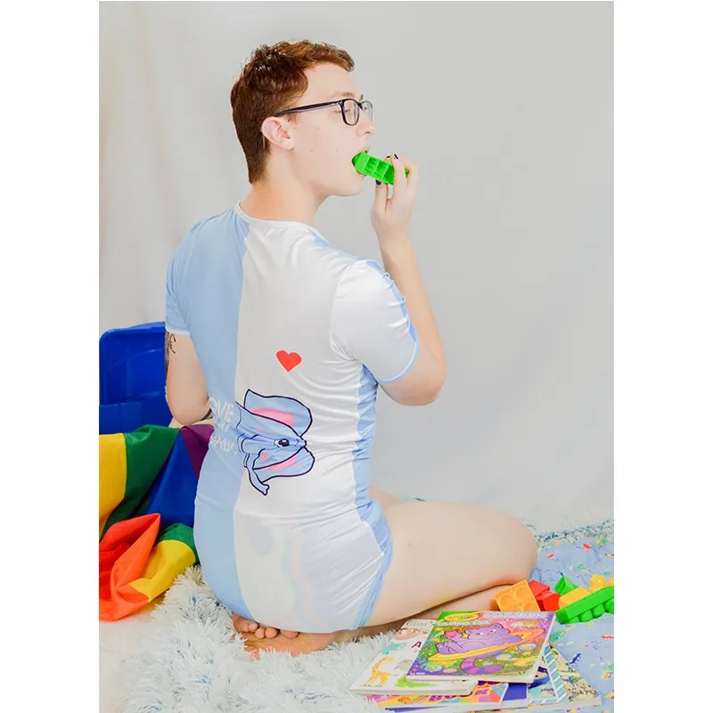 HOT WEKLXWHGIOIH 524]✾✟ ABDL Adult Baby Size Onesie Pajamas Open Snap  Crotch Adult Baby Onesie Jumpsuit Ddlg Baby Girl Adult Onesie Romper Cotton