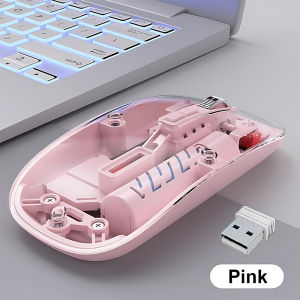 Transparent Bluetooth Mouse For iPad Huawei Xiaomi Tablets - Dual Mode Wireless Gaming Mouse With Detachable Magnetic Cover 3 DPI Levels Silent Click Rechargeable Battery