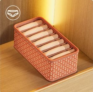 Multipurpose Foldable Wardrobe Panties Bra Socks Underwear Tudung 6/7/20 Grids Stackable Storage Box