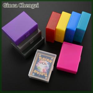 Ginca กล่องเก็บโป๊กเกอร์พลาสติกใสกล่องเก็บการ์ดขนาดเล็กกล่องจัดระเบียบโต๊ะกล่องเครื่องเขียน
