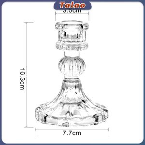 Talao Clear Crystal Glass Candle Holder Romantic Wedding Scented Candle Holder Home Decoration Ornaments