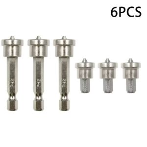 6 Pcs Bit Obeng Hex Heavy Duty Magnetik Durable Tahan Lama Shank Magnetic Tahan Lama