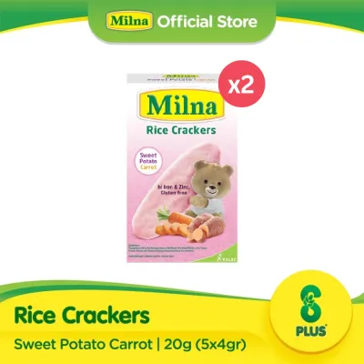 Milna Rice Crackers Sweet Potato Carrot 5x4gr x2