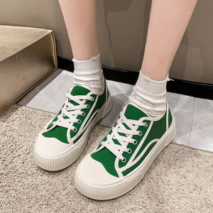 SQShop สั่งเลยพร้อมส่ง รองเท้าผ้าใบแฟชั่น รองเท้าผ้าใบผู้หญิง รองเท้าใส่เที่ยว ดีไซน์สุดคลาสสิคใส่ง่ายได้ทุกวัน จะแมชกับลุคไหนก็เข้ากั