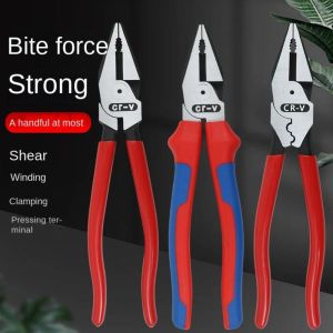 DADOMYD 1Pcs Labor-Saving Wire Pliers Steel Wire Multi-Functional Electrician Tool 7/8/9 inch Flat Mouth Pliers for Electricians