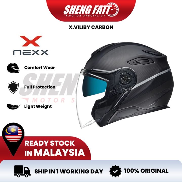 NEXX CARBON Open Face Helmet Motor Visor Topi - Main Image