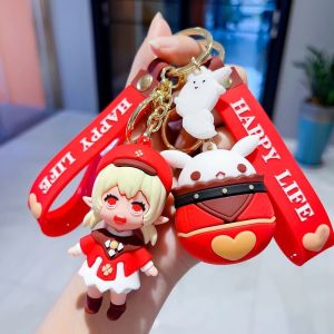 Móc Khóa Genshin Impact Trò Chơi Móc Khóa Mặt Dây Chuyền Dễ Thương Gel Silica Thỏ Klee Phụ Kiện Hóa Trang