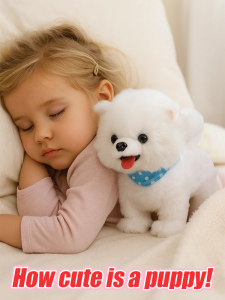 💖New Plush Talking Electric Puppy French Bulldog Shiba Inu Dog Doll Pendant Childrens Birthday Gift