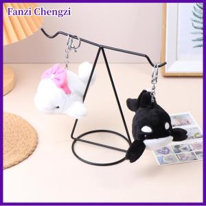 Fanzi Marine Animal Series Keychain Plush Animal Doll Sea Lion Killer Whale Skate Ray Whale Keyring Backpack Charms Bag Decor Toy