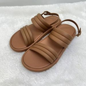 (Size 37-40) 2010 Sandal Wanita Karet Jelly Tali Belakang Sandal Gunung Slip On Karet Lentur