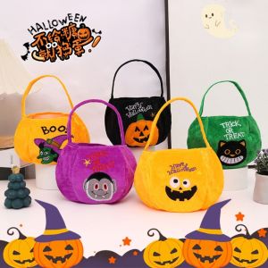 ER52858 Gifts Pouch Halloween Candy Bag Trick or Treat Ghost Trick-Or-Treat Candy Basket Funny Folding Halloween Candy Bucket Party
