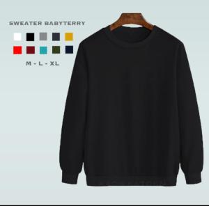 Kaos polos - Sweater polos basic pria lengan panjang | sweater crewneck leher bulat bahan berkualitas | sweater polos pria  size M L XL