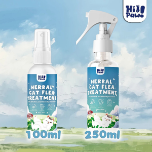 HI PAW HERBAL CAT FLEA 100ML & 250ML - Penghilang Kutu Kucing - Spray Pembasmi Kutu Caplak Pinjal & Telur Kutu - Hempas Kutu Kucing