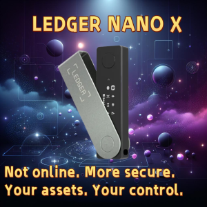 Ledger Nano X hardware wallet. Secure offline storage. Control your assets.