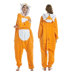 Pokemon Đồ Ngủ Một Mảnh Động Vật Hoạt Hình Flannel Tianma Kỳ Lân Cá Mập Khủng Long Sư Tử Cặp Đôi Đồ Ngủ Đồ Mặc Nhà