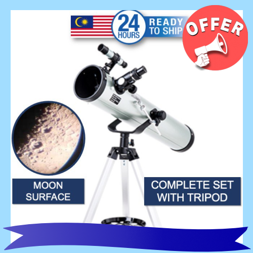 875X Professional Telescope Astronomy 70076: Local Ready Stock with Free Gift - Pro Teleskop Astronomi Sains Science, Retractable Tripod, HD Deep Space Star View, Moon, Meteor Shower