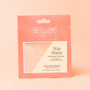 ELLANA Stay Matte Poreless Oil Control Powder with Kaolin Clay - 3-in-1 Prime & Set For Poreless Makeup Shine-Free Look
