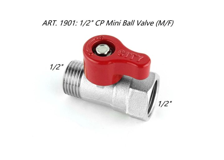 CITY 1/2” Brass Chrome Plate Mini Ball Valve Made In Malaysia | Lazada