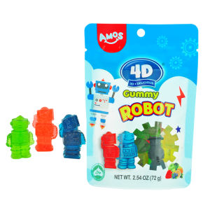 Amos Gummy Candy ROBOT 72gr / Permen Lunak / Permen Jelly 4D Bentuk Robot / Gummies