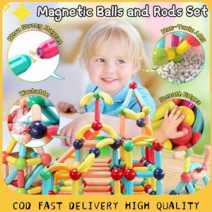 Versatile Magnetic Rod Childrens Educational Toys Assembly Magnet Building Blocks Boys Girls Early Education Puzzle