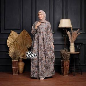 Baju Lebaran Dress Gamis Batik Murah Ukuran Standar Jumbo BISA COD ke Seluruh Indonesia Warna Navy Marun Maroon Tosca Bahan Grade A muslim nyaman Wanita Seragam Kondangan
