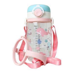 Little Dimple Tritan Straw Bottle for Kids Botol Minum Anak Sedotan dengan Tali Strap