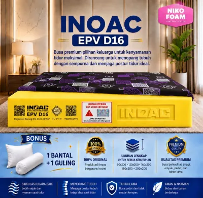 Kasur Busa INOAC Tebal 20 cm Ukuran 200x90x20 cm Singel size Garansi 10 Tahun Anti Kempes