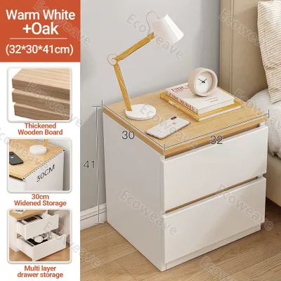 Nordic Modern Wooden Bedside Table Nightstand Side Table Storage Cabinet With Drawer