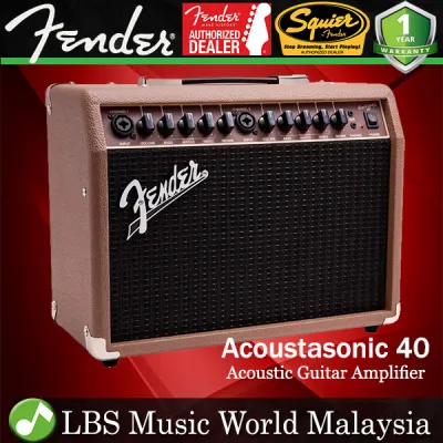 Fender Acoustasonic 40 40 Watt 2X6.5 Acoustic Guitar Speaker Amplifier with Effect Amp