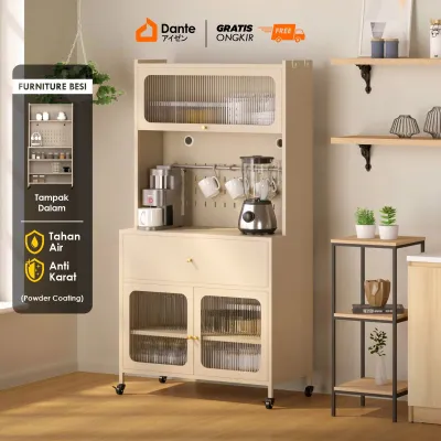 Dante Lemari Dapur Besi Minimalis Rak Oven Microwave / Kabinet Anti Karat - EISEN KC 90