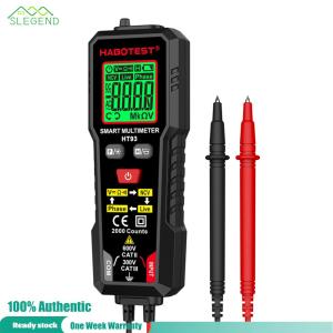 HT93 มัลติมิเตอร์ดิจิตอล TRMS 2000 นับเครื่องทดสอบไฟฟ้า Auto-Ranging พร้อมเครื่องทดสอบแรงดันไฟฟ้า NCV Ohm เครื่องวัดสอบลวดสด