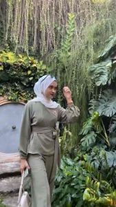 RACHEL ONE SET (ATASAN & BAWAHAN) SETELAN IKAT MEWAH SETELAN BUTIK ATASAN WANITA BLOUSE TALI IKAT TERBARU BEST SELLER NAALA COLLECTION