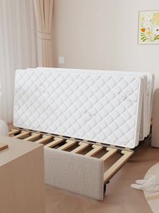 Foldable Mattress Tri Fold Foam Mattress Single 4 Inch Guest Floor Mattress Space Saving Easy Storage Removable Cover