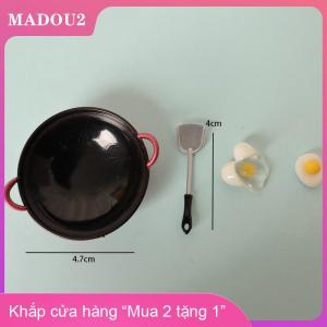[COD] MADOU2 1:12 Dollhouse mô phỏng trứng Spatula Frying Pan Set Dollhouse thu nhỏ nhà bếp phụ kiện đồ nấu nướng búp bê nhà thực phẩm đồ chơi