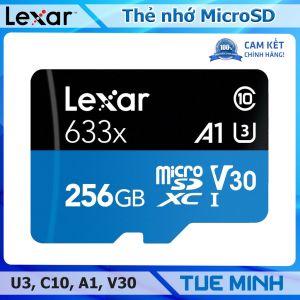 ✨【24h Ship+Ready stock】COD FREE Shipping✨ Lexar 256GB Micro SD卡UHS-I High Performance 633x 100MB/s U3 4K w/adapter TF Memory Card