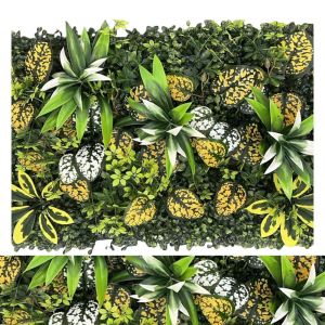 MKEB DIY Artificial Plant Wall Panel 6040cm Flower Artificial Eucalyptus Carpet Outdoor Grass Mat UV Protection Artificial Fern Grass Home Garden Fence