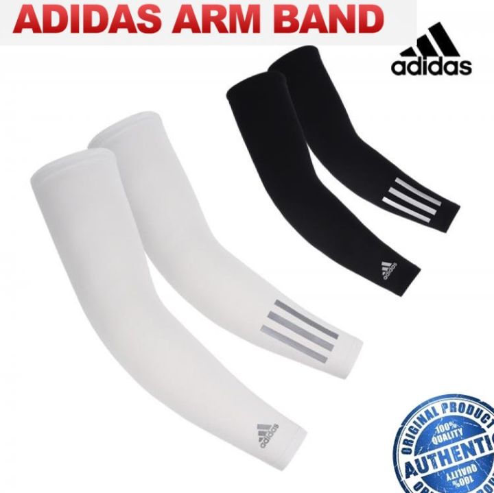 Adidas New 3Stripe Mesh Cool Arm Band UV Protection Arm Cover 2 Color White Black Lazada PH