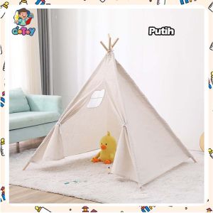 110/160/180cm Kids Teepee Tenda India Anak Portable Playhouse Canvas Indoor Ruangan Princess Castle