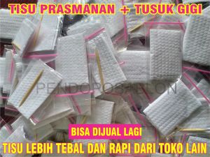TISU HAJATAN SET TUSUK GIGI PAKET DAPAT 50 PCS / TISU PRASMANAN / TISSUE MAKAN / TISSUE