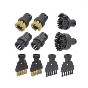 Multifunctional Cleaner Accessory Set Cleaning Nozzles Round Brush Plastic Texture for Floors Kitchen Bathrooms