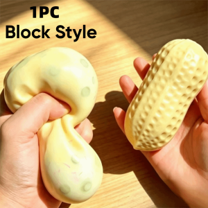 OKDEALS Slow Rebound Peanut Squeeze Toy Squeaky TPR Sensory Fidget Toy  Peanut Shaped Peanut Stress Toy Stress Relief