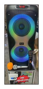 BTS-2565 (FREE USB w/ mp3 songs) Bluetooth Outdoor Boombox Portability Powerful Sound Wireless Bluetooth Speakers 3600mAh with 2 microphone