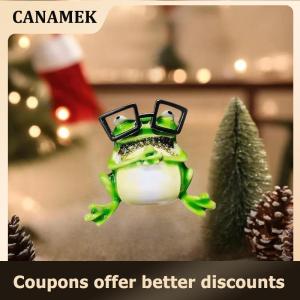 【 CANAMEK 】 Cute Unique Glasses Frog Brooch For Women Men Personality All-match Animal Pin Brooch Fashion Party Jewelry Accessories Gift
