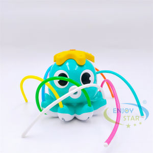 W21Water Spray Outdoor Toy Octopus Sprinkler Backyard Garden Water Toys Summer Yard Cartoon Splash Sprinkler Baby Bath Toy for Kids