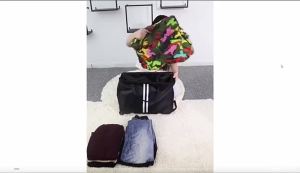 With LockTrolley Bag Business Travel Fashion Duffle Bag 22 Inch Rolling Duffle Bag Waterproof